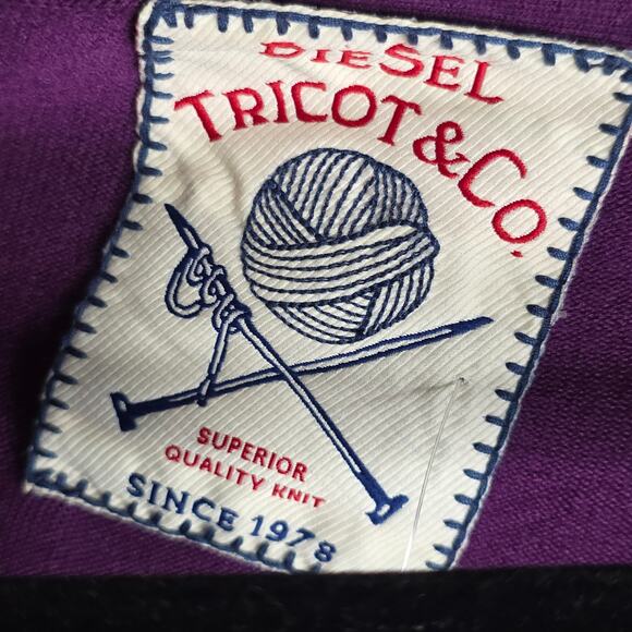 Diesel Vintage Ws L Purple Longsleeve cardigan. Rare Unique Find. Buttondown Fun - Picture 2 of 16